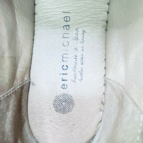 Eric Michael Womens Size 41 US 10-11 Serena Platform Espadrilles Gray Suede Zip - Picture 9 of 9